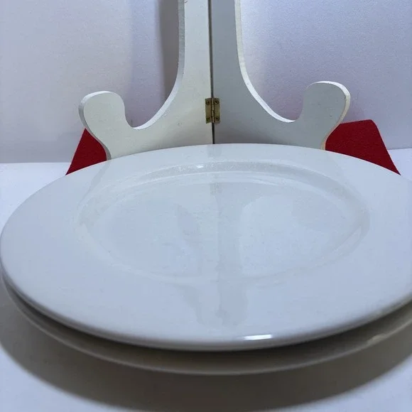 Homer Laughlin Restaurant Ware Dinner Plates 10.5" Set Of 2 Off White USA - Picture 2 of 6